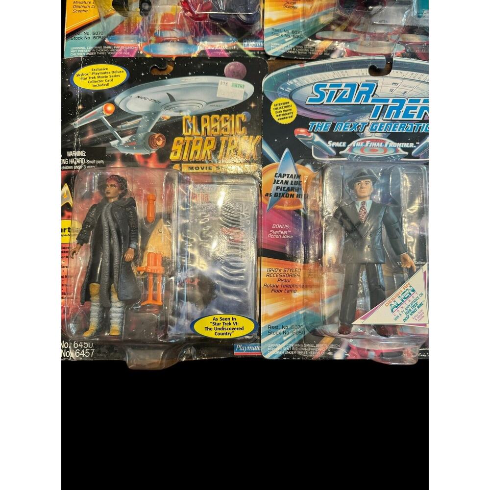 Vintage 90's Playmates Star Trek Action Figures Lot Of 5 Sealed - Picture 3 of 3